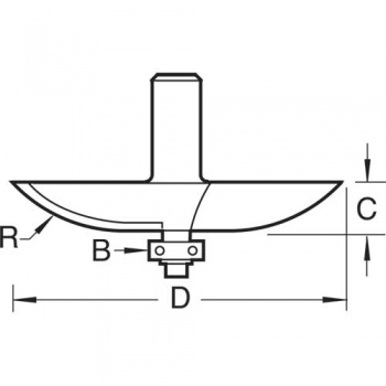 18/81X1/2TC - Bearing guided panel cutter