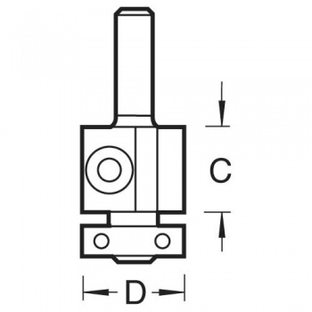 46/01X1/4TC - Rota-Tip trimmer 12.7mm diameter 8mm length