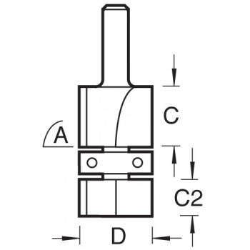 46/7X1/4TC - Double overlap cutter