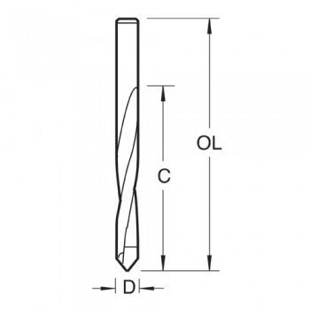 501/316HSS - Twist drill 3/16 inch diameter