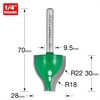 C151X1/4TC - Vertical panel 22mm radius