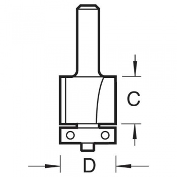 C115X8MMTC - Self guided trimmer 9.5mm diameter