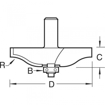 C169X1/2TC - Bearing guided ogee panel 17.5mm radius