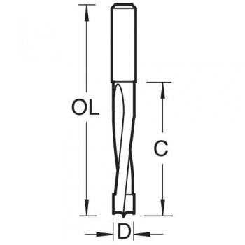 C174X8MMTC - Dowel drill 5mm x 35mm cut