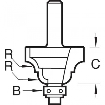 C090X8MMTC - Classic ogee 4mm radius