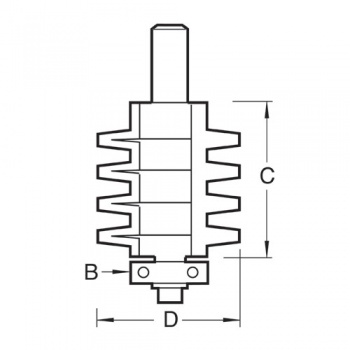 C219X1/2TC - Finger jointer 35mm diameter x 38.1mm