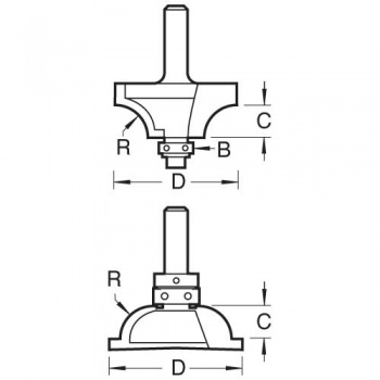 C077AX1/4TC - Shoulder profile cutter