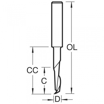 50/15X8MMHSSE - Helical plunge cutter 4mm diameter