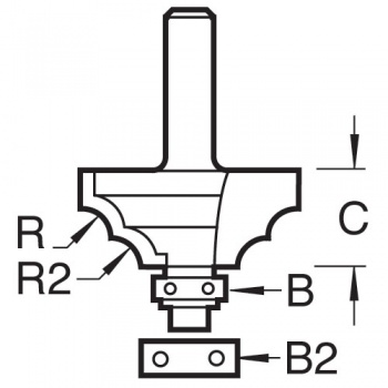 C094X1/4TC - Ovolo 4mm radius