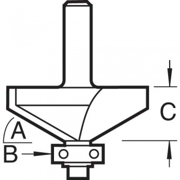 C139X1/4TC - Self guided chamfer 30 degrees x 7.0mm cut