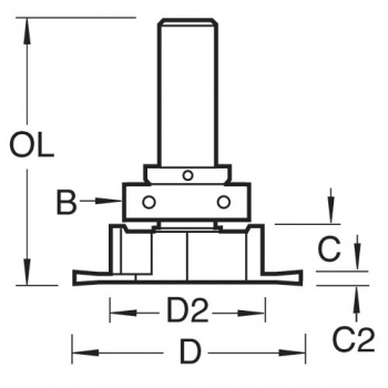 C207X1/2TC - Aquamac 21 Recesser 46.3mm diameter