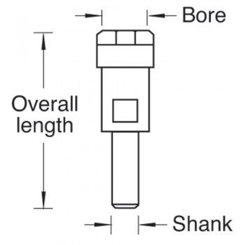 CE/127635 - Collet extension 1/2 shank 1/4 collet