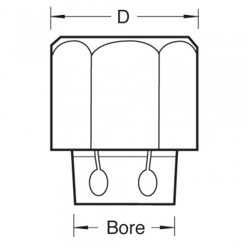 CNS/T5/635 - Collet and nut set T5 6.35mm (1/4)