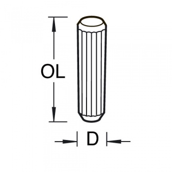 DWL/1/50 - Dowels 6 x 30mm 50 off