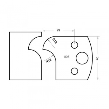 IT/3300540 - Knife 40mm x 4mm tool steel (pair)