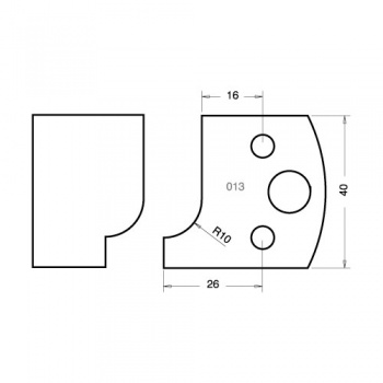 IT/3301340 - Knife 40mm x 4mm tool steel (pair)