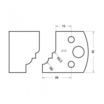 IT/3301940 - Knife 40mm x 4mm tool steel (pair)