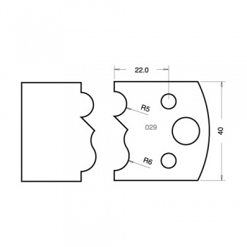 IT/3302940 - Knife 40mm x 4mm tool steel (pair)