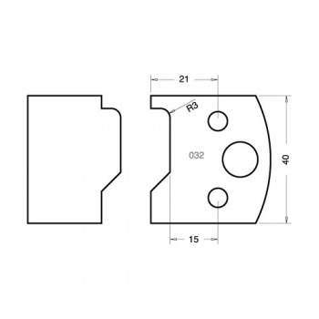 IT/3303240 - Knife 40mm x 4mm tool steel (pair)