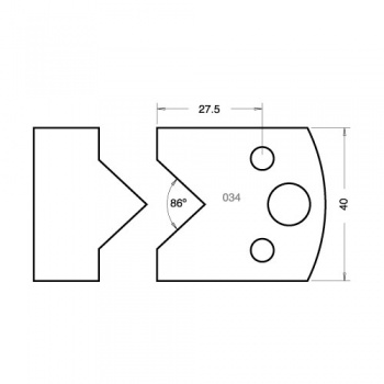 IT/3303440 - Knife 40mm x 4mm tool steel (pair)