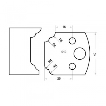 IT/3304240 - Knife 40mm x 4mm tool steel (pair)