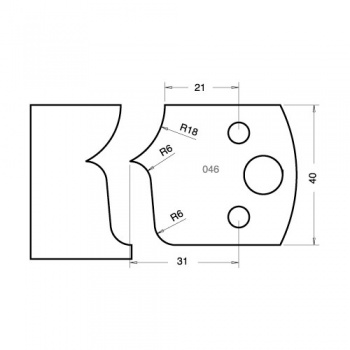 IT/3304640 - Knife 40mm x 4mm tool steel (pair)