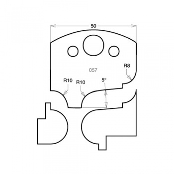 IT/3305750 - Knife 50mm tool steel (pair)