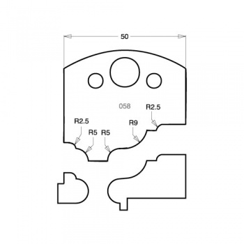 IT/3305850 - Knife 50mm tool steel (pair)