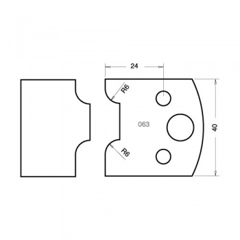 IT/3306340 - Knife 40mm x 4mm tool steel (pair)