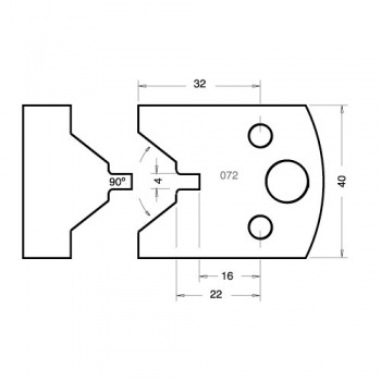 IT/3307240 - Knife 40mm x 4mm tool steel (pair)