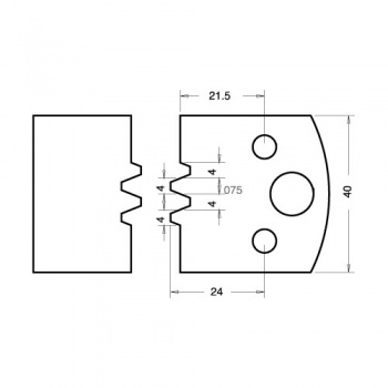 IT/3307542 - Knife 40mm x 4mm TCT (Hw) (pair)