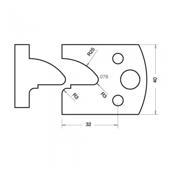 IT/3307840 - Knife 40mm x 4mm tool steel (pair)