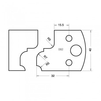 IT/3308240 - Knife 40mm x 4mm tool steel (pair)