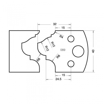 IT/3308940 - Knife 40mm x 4mm tool steel (pair)