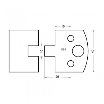 IT/3309140 - Knife 40mm x 4mm tool steel (pair)