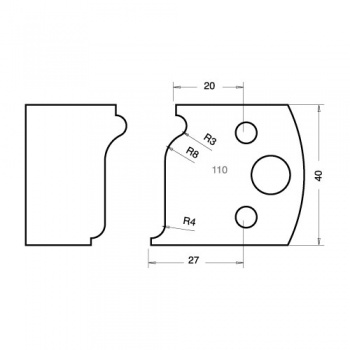 IT/3311040 - Knife 40mm x 4mm tool steel (pair)