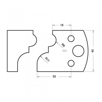 IT/3311140 - Knife 40mm x 4mm tool steel (pair)