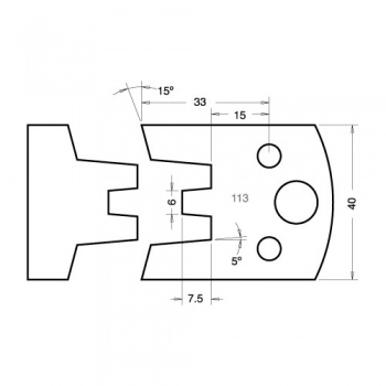 IT/3311340 - Knife 40mm x 4mm tool steel (pair)