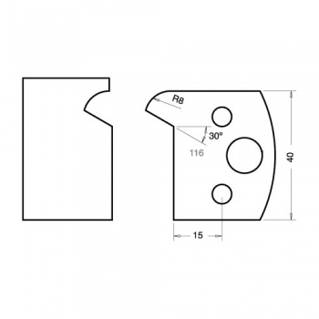 IT/3311640 - Knife 40mm x 4mm tool steel (pair)