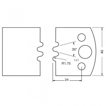 IT/3314140 - Knife 40mm x 4mm tool steel (pr)141