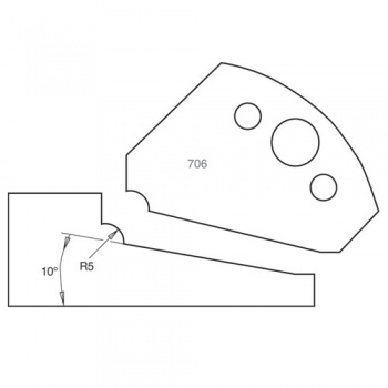 IT/3370643 - Knife 50mm x 5mm HSS (pr)706