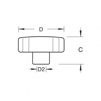 KB10/F/10 - Lobe knob M10 Female 2 off