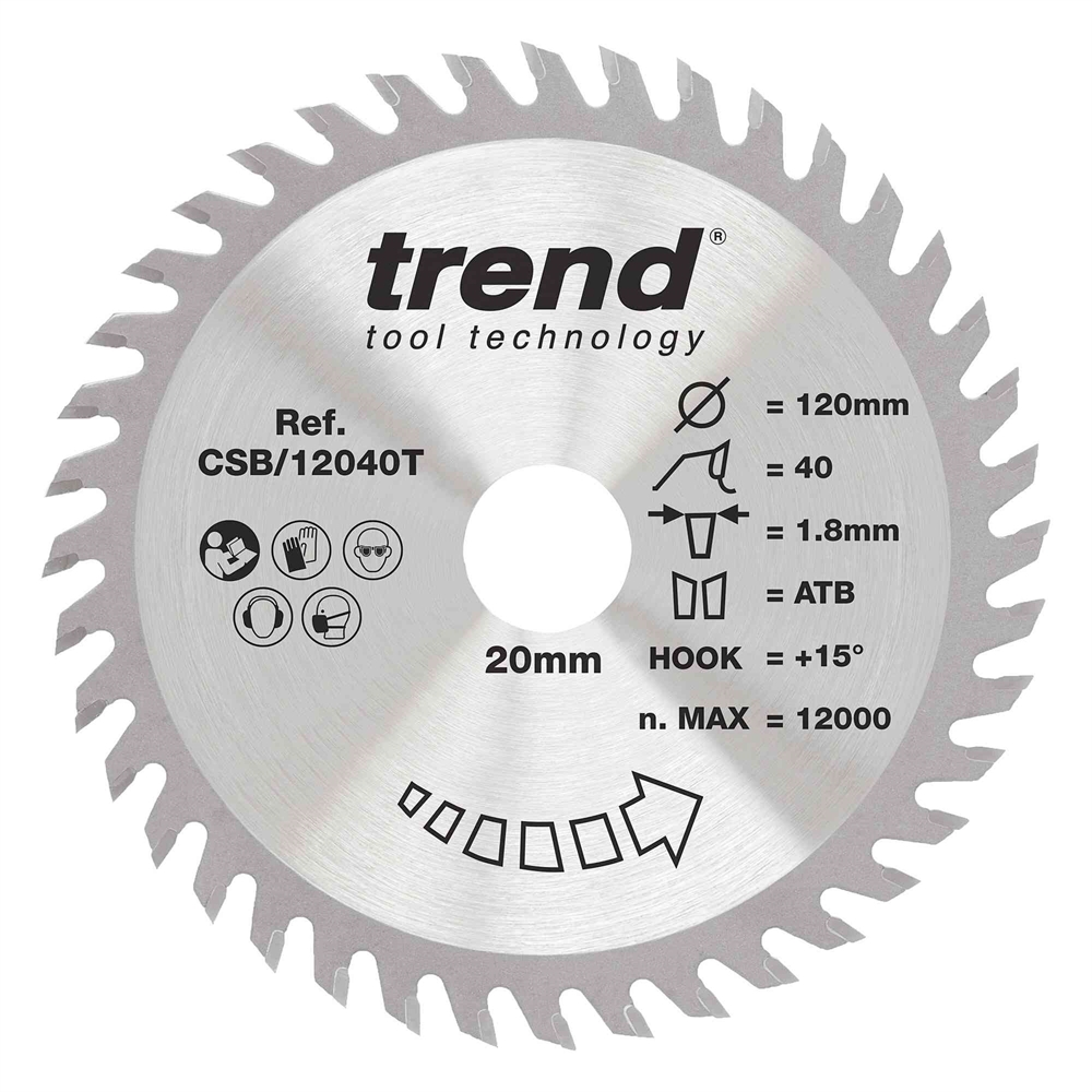 CSB/12040T - Craft saw blade 120mm x 40 teeth x 20mm thin