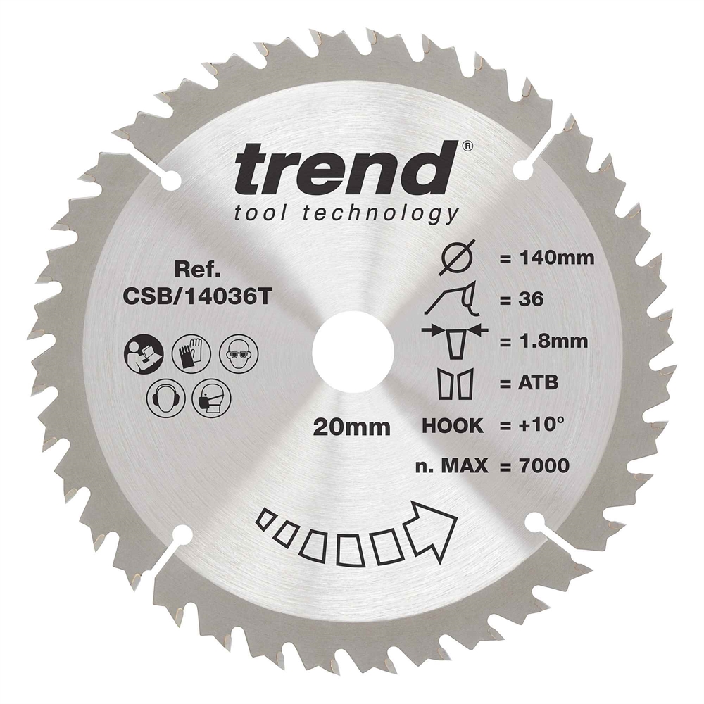 CSB/14036T - WOOD SAWBLADE 140X20X36TX1.8