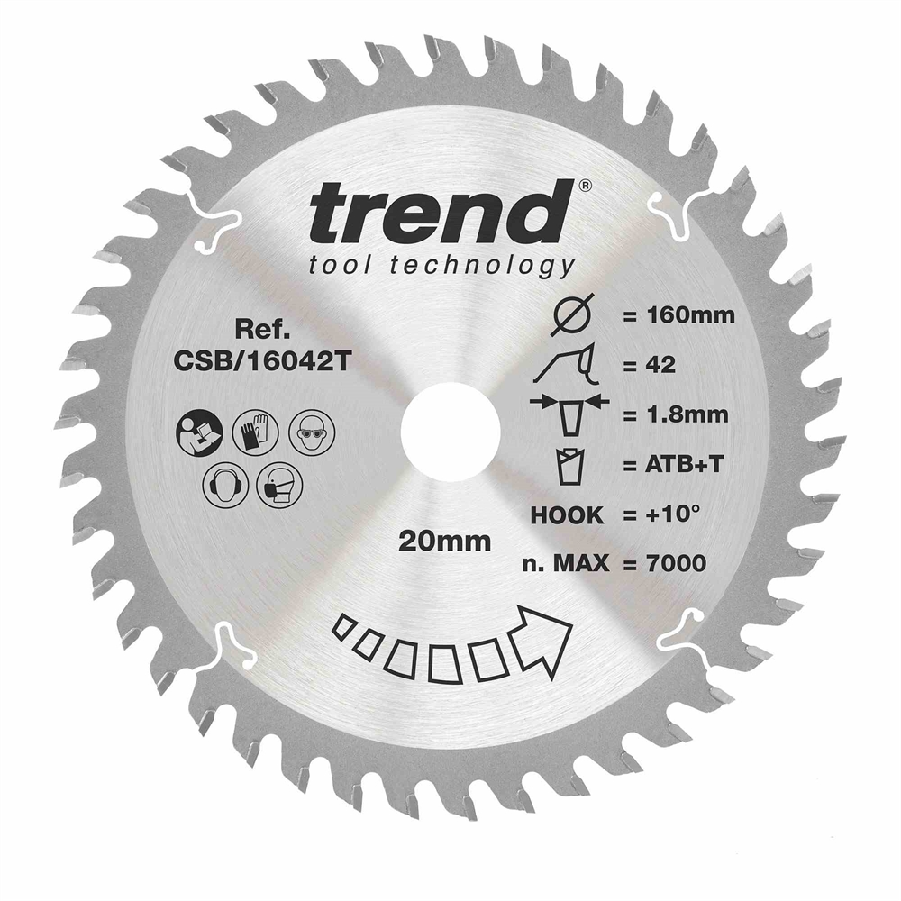 CSB/16042T - WOOD SAWBLADE 160X20X42TX1.8