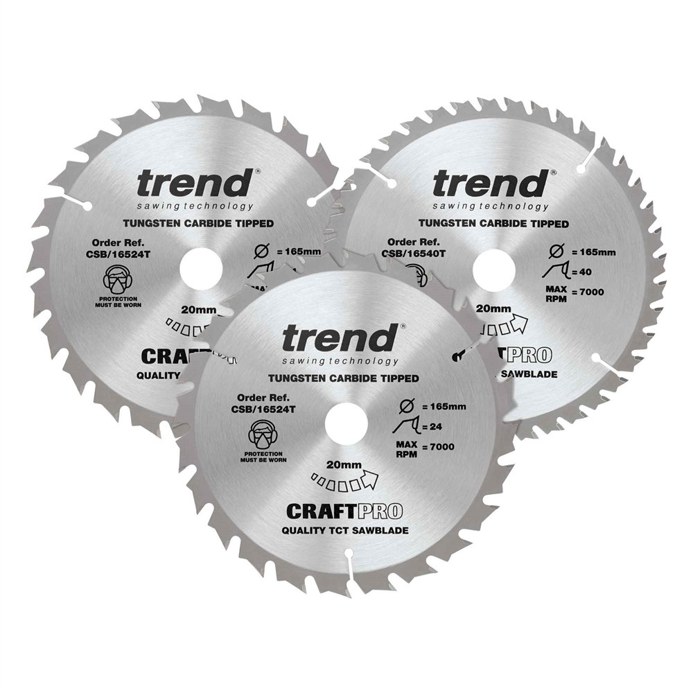 CSB/165/3PK/C - Craft saw blade triple pack