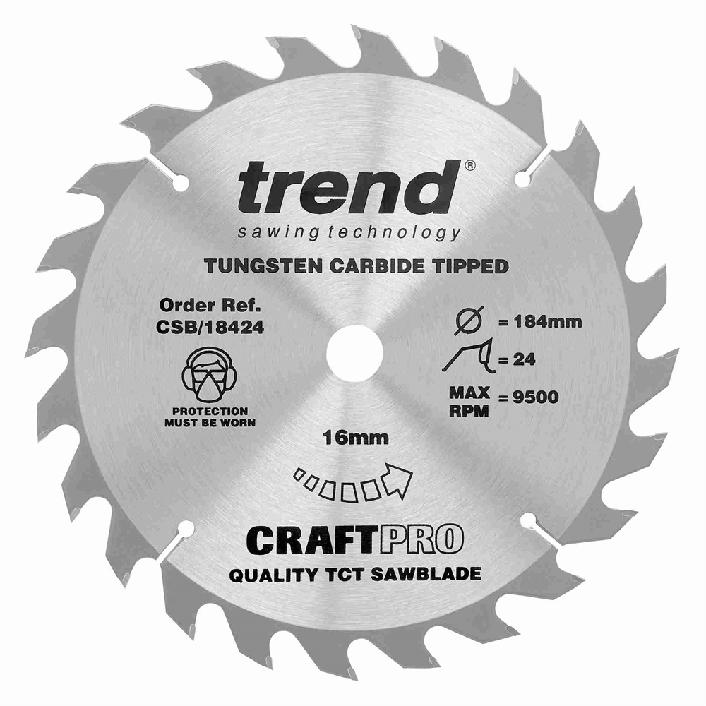 CSB/18424 - Craft saw blade 184mm x 24 teeth x 16mm