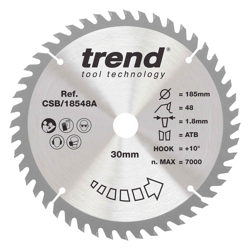 CSB/18548A - WOOD SAWBLADE 185X30X48TX1.8