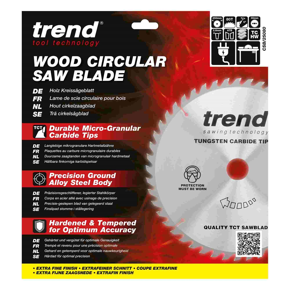 CSB/25480 - WOOD SAWBLADE 254X30X80TX2.4