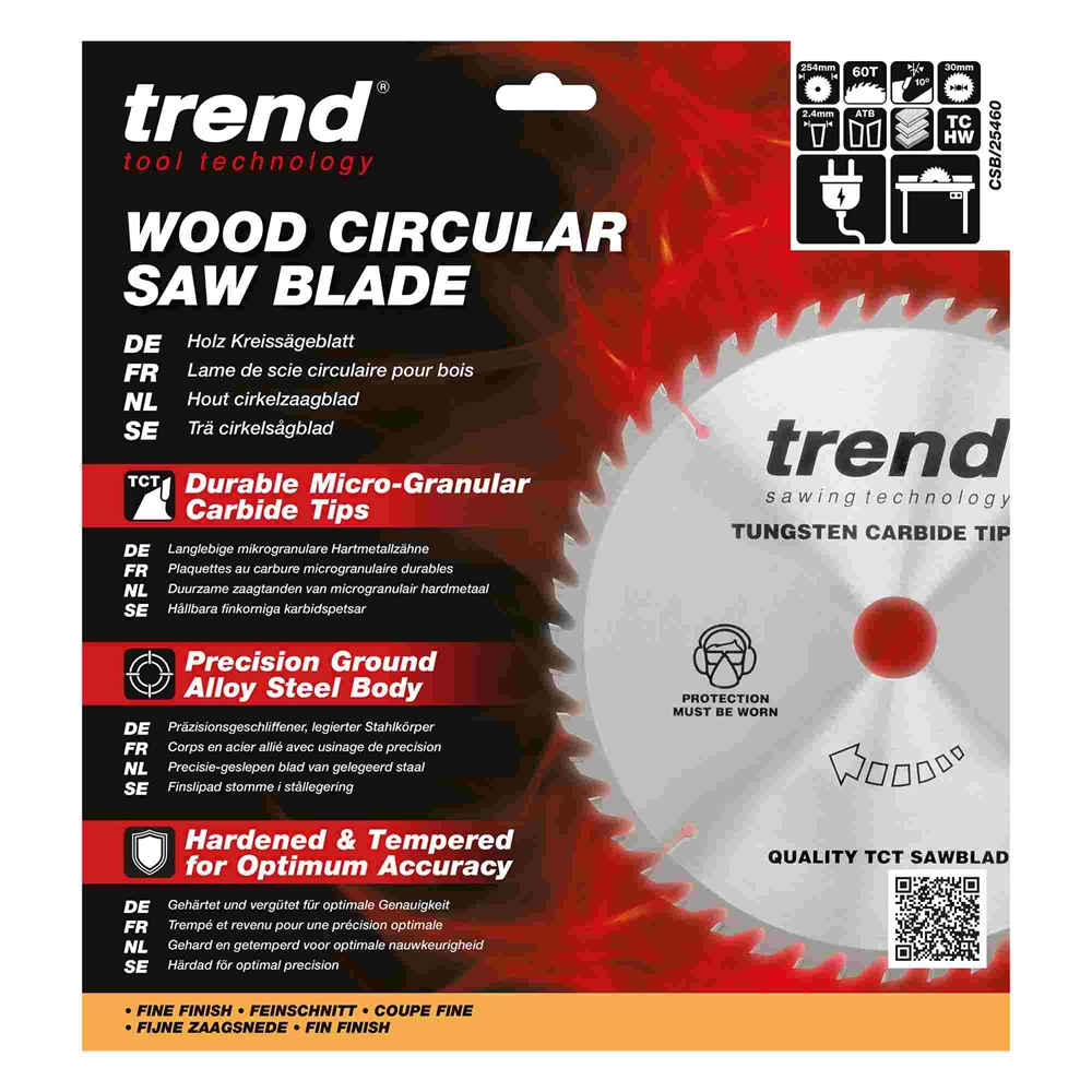 CSB/25460 - WOOD SAWBLADE 254X30X60TX2.4